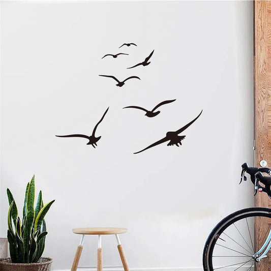 Seagull Black Shadow Wall Stickers