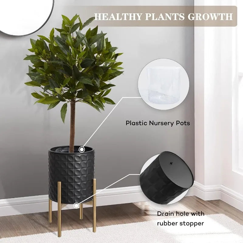 10inch+12inch Mid Century Planters for Indoor Plants