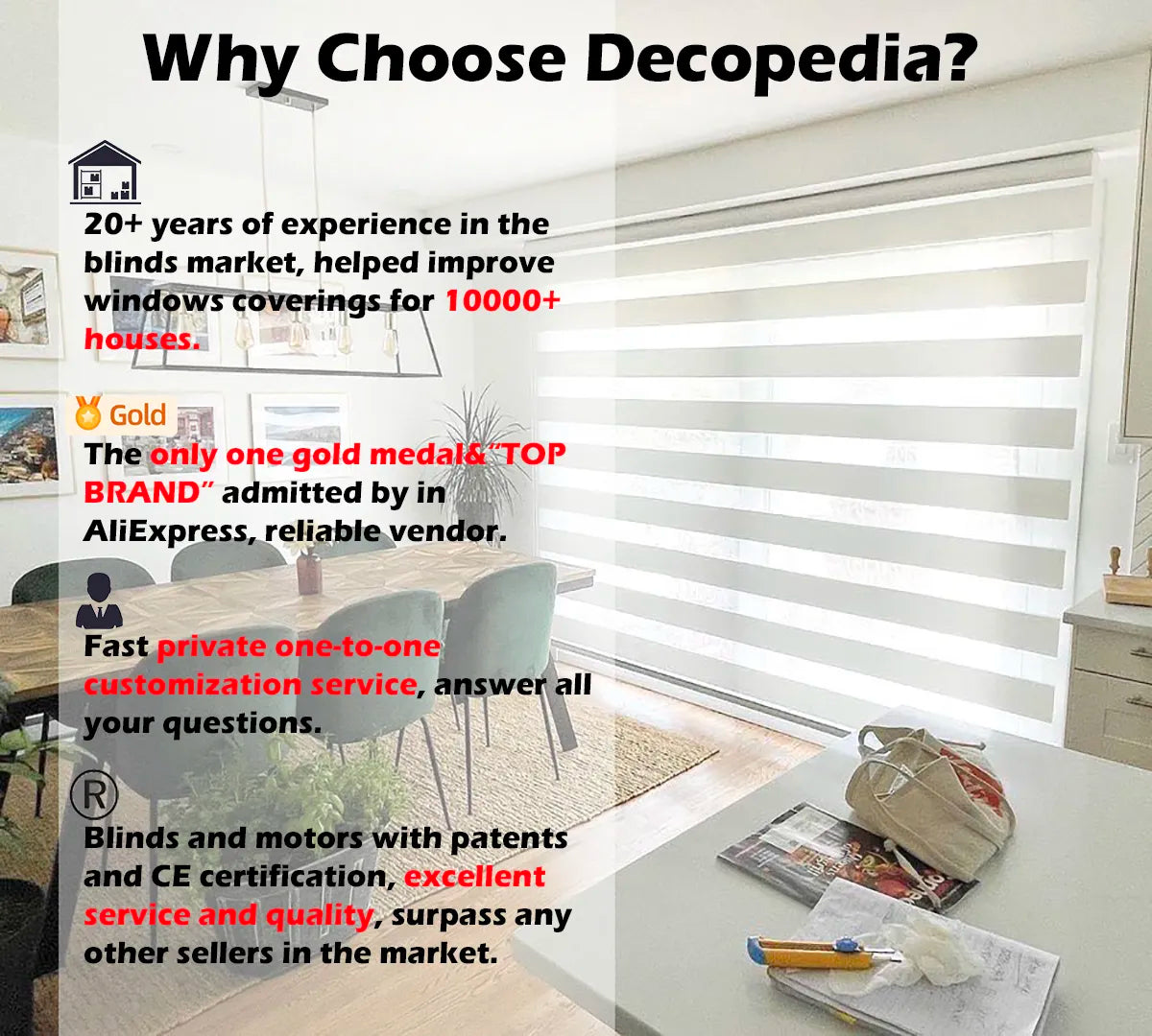 Decopedia Cordless Zebra Blinds Window Blinds