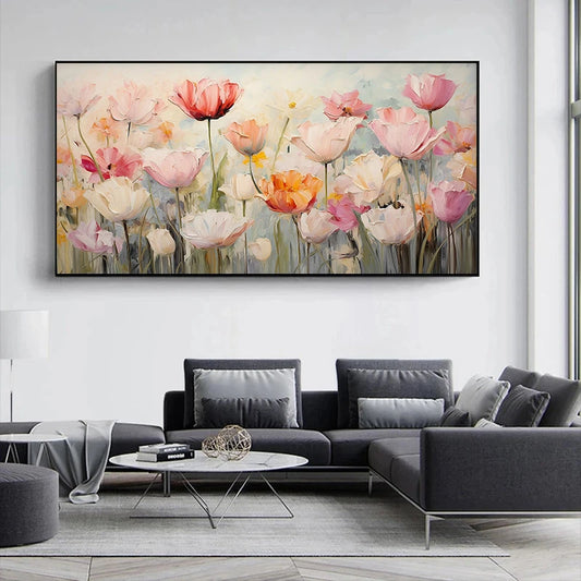 Abstract Textured Colorful Spring Flower Poster