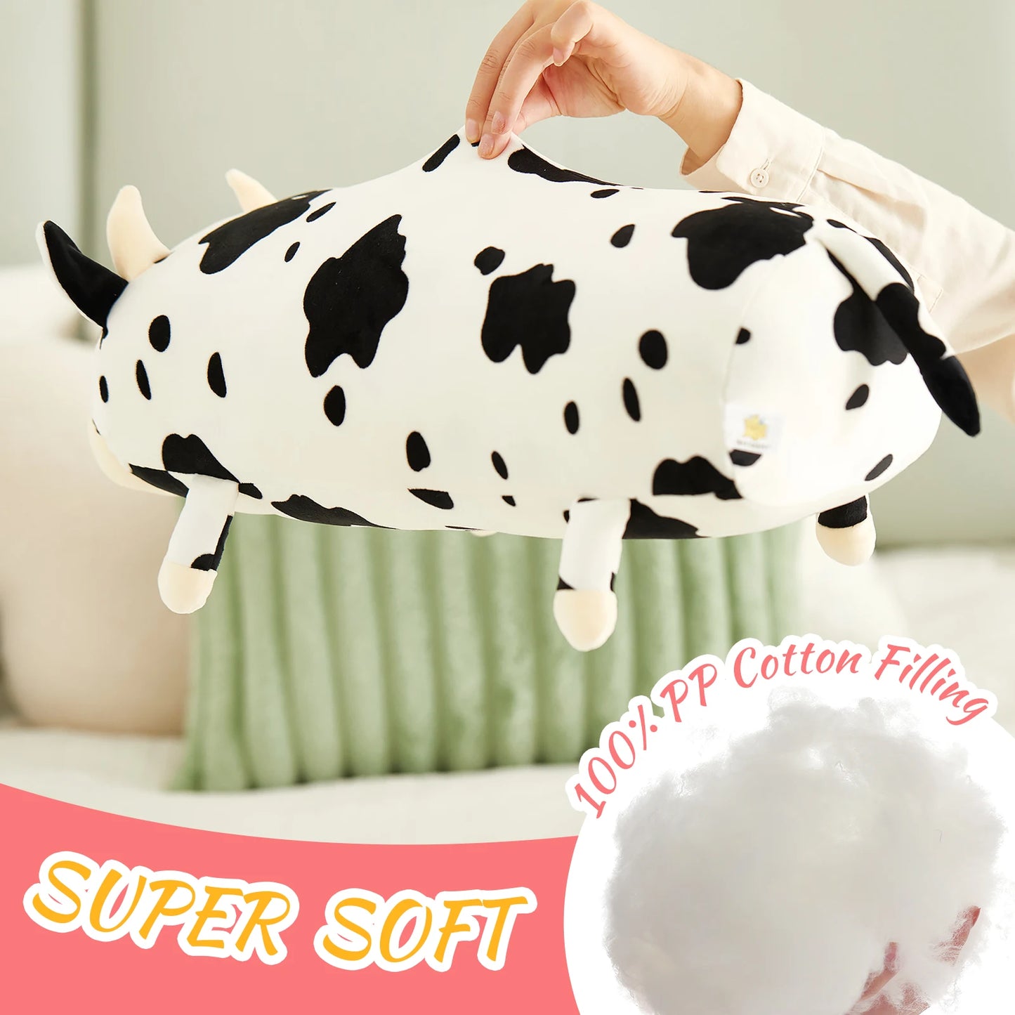 48cm Soft Throw Pillows Cow Long Doll