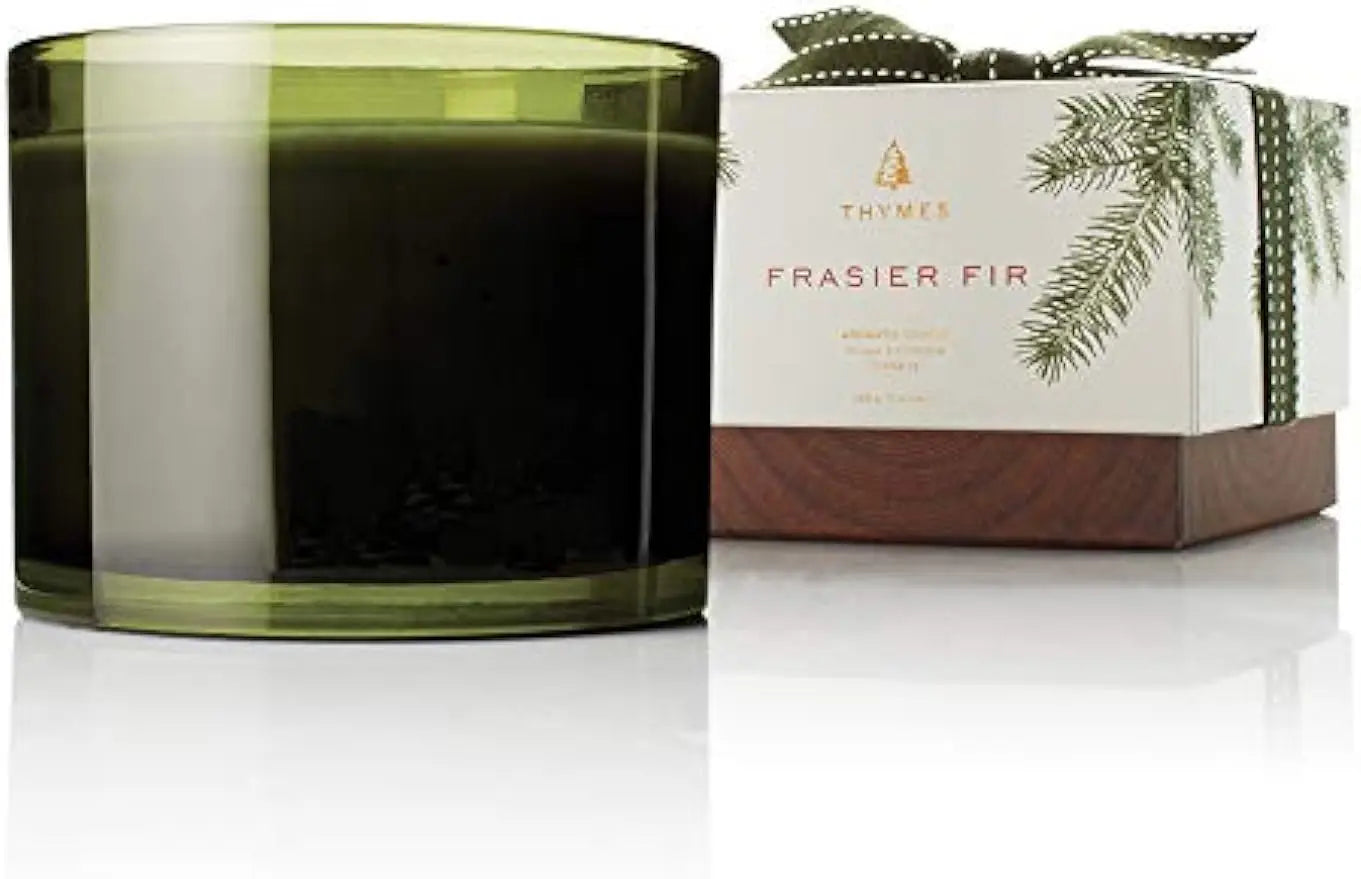 Thymes Heritage 3-Wick Candle Green Glass Candle (17 oz.)