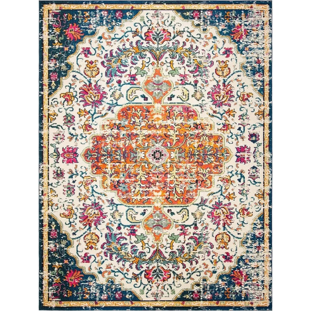 Bedrooom Carpet for Rooms Ivory & Orange Carpet
