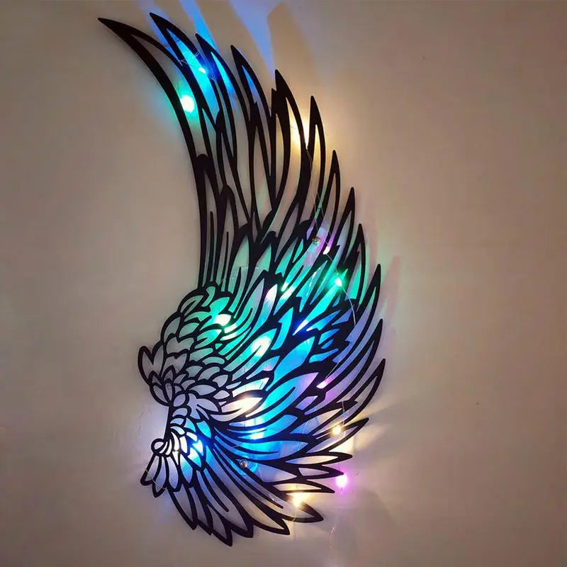 1 Pair Angel Wings with LED Lights Metal